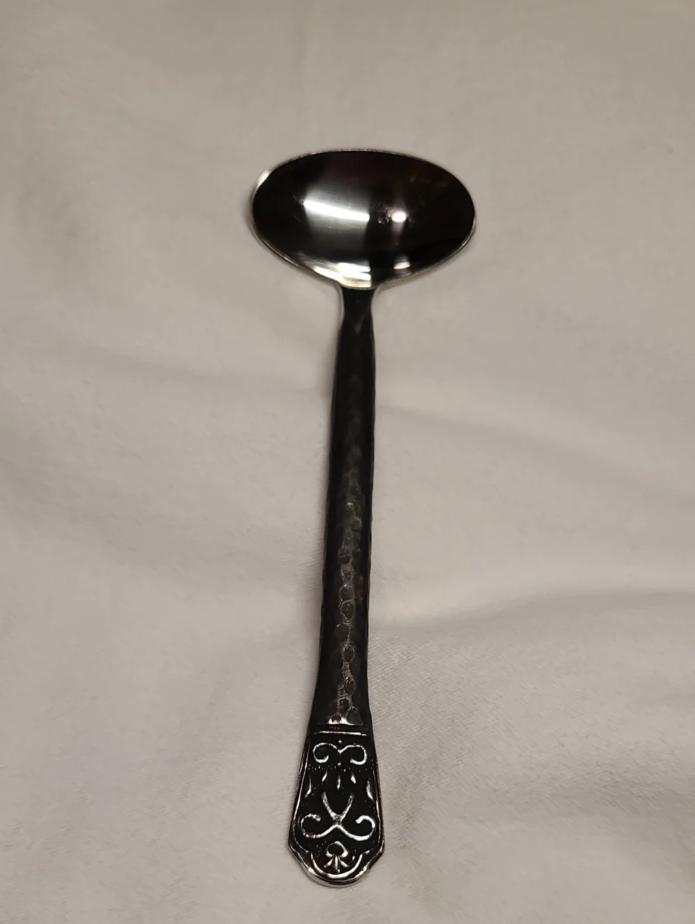 Avalon Spoon Hammered Flatware Silver Black
